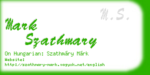mark szathmary business card