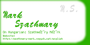 mark szathmary business card